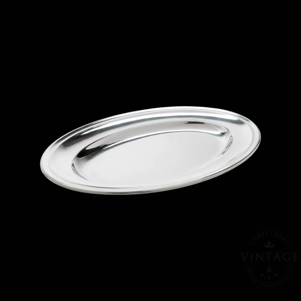 Christofle Vintage Silvered Oval Plate - 13 in