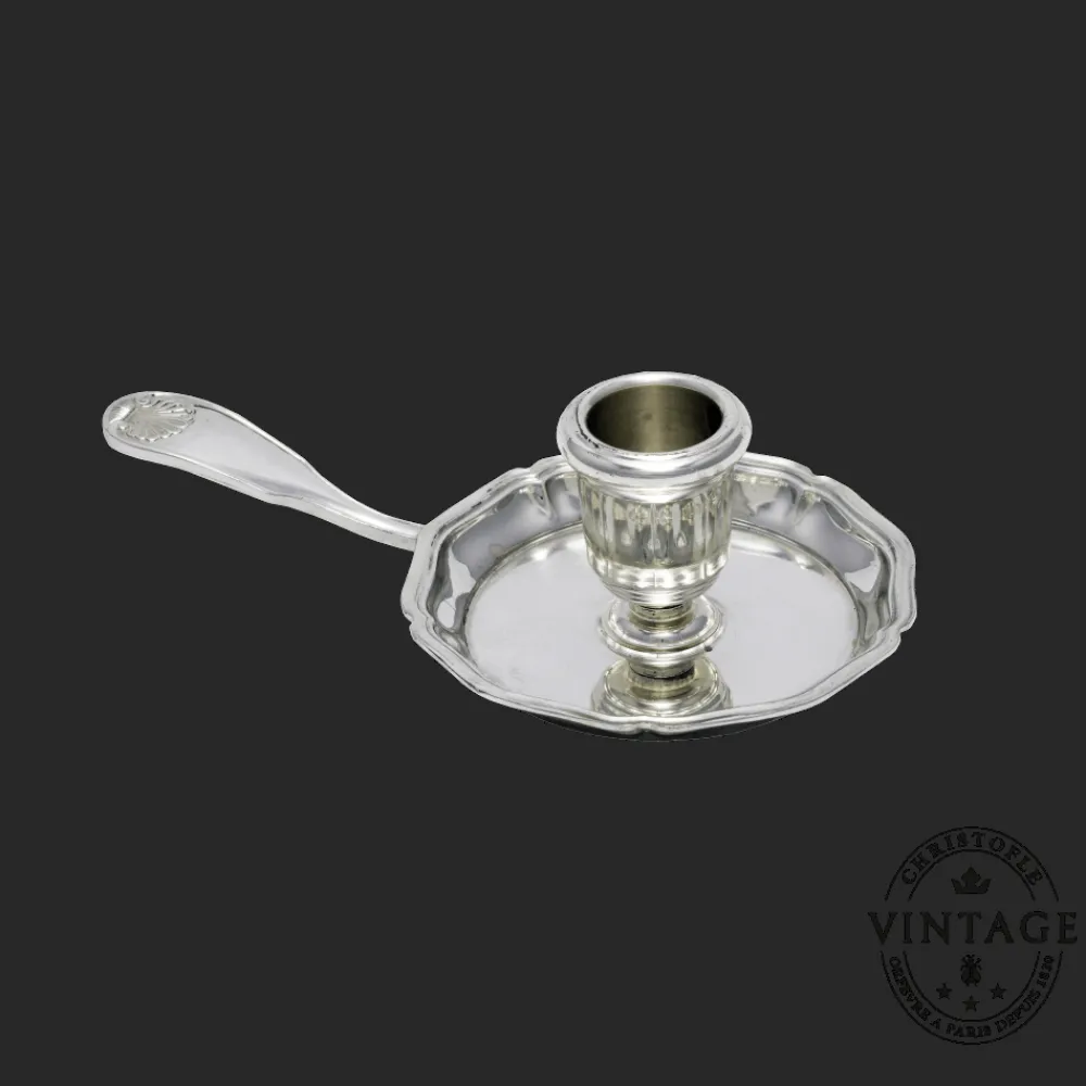Christofle Vintage Silvered Room Candle Holder