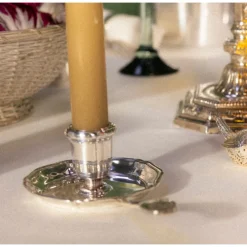 Christofle Vintage Silvered Room Candle Holder