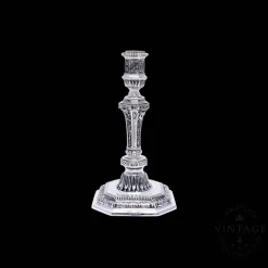 Christofle Vintage Silvered Single Light Candlestick