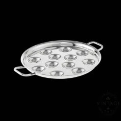 Christofle Vintage Silvered 12 Slot Escargot Dish
