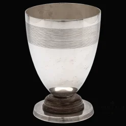 Christofle Vintage Silver-Plated Wood Base Sport Cup