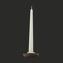 Christofle Walnut Silver-Plated Candle Holder