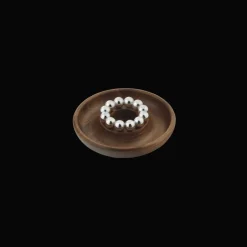 Christofle Walnut Silver-Plated Candle Holder