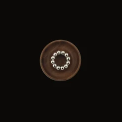 Christofle Walnut Silver-Plated Candle Holder